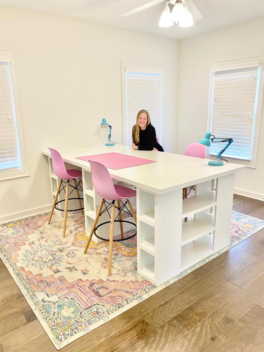 Craft shop desk white